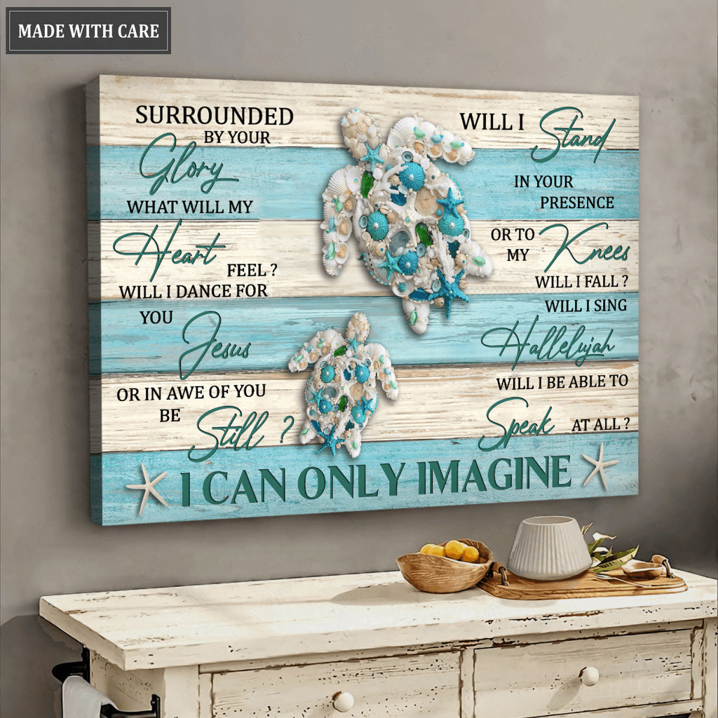 Seashell Turtle Surrounded By The Glory Wall Art