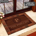 Luvingrace M20 Elegant Monogram Collection Family Name Personalized Doormat