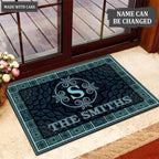 Luvingrace M24 Elegant Monogram Collection Family Name Personalized Doormat