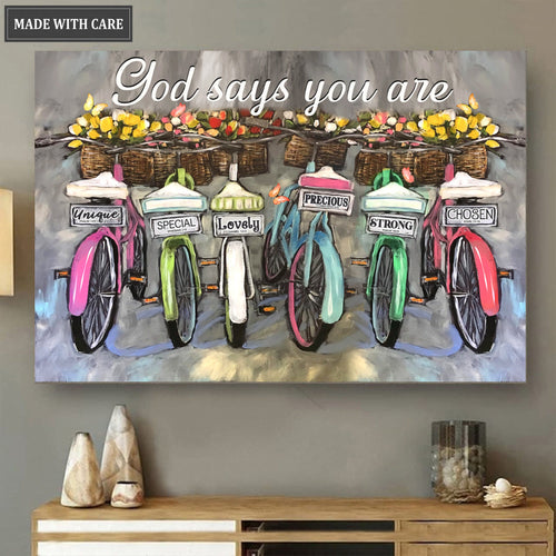 Bicycles God Says You Are Wall Art