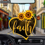 Faith Sunflower Car Hanging Ornament