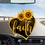Faith Sunflower Car Hanging Ornament