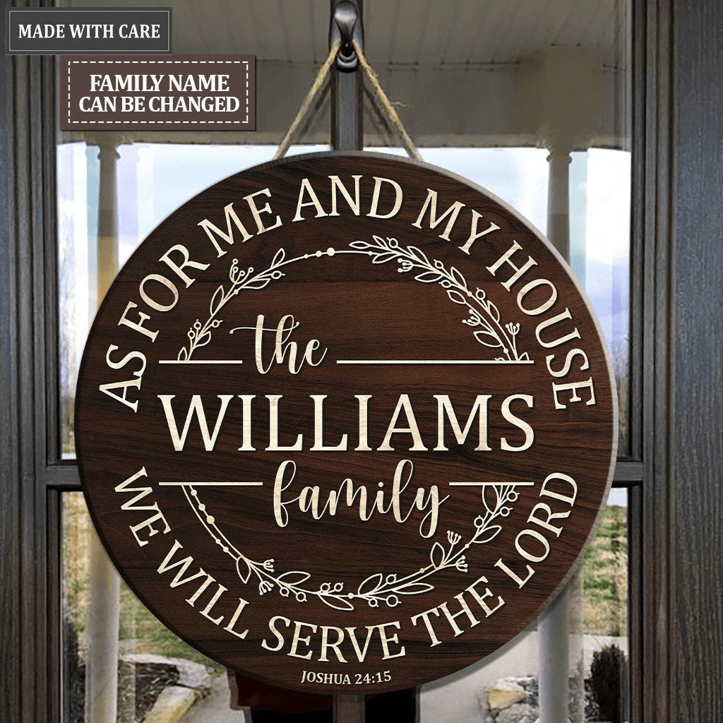 Customized Family Name As for my house Circle Sign