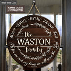 Customized Serve The Lord Circle Sign Full Name of The Family
