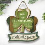 Saint Patrick's Day Irish Pub Customized Shape Wooden Sign