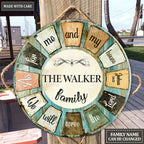 Personalized Serve The Lord Round Rustic Circle Sign