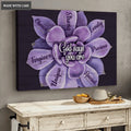 Purple Succulent God Says You Are Wall Art
