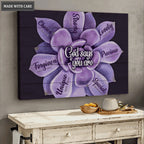 Purple Succulent God Says You Are Wall Art