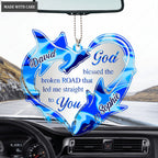 Shark In Heart Shape God Blessed Personalized Ornament