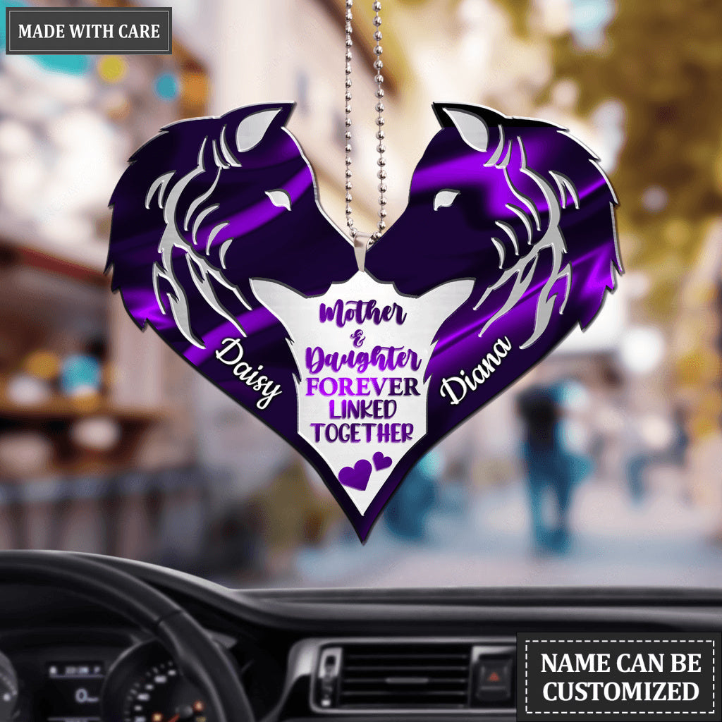 Hologram Wolves Mother And Daughter Personalized Ornament