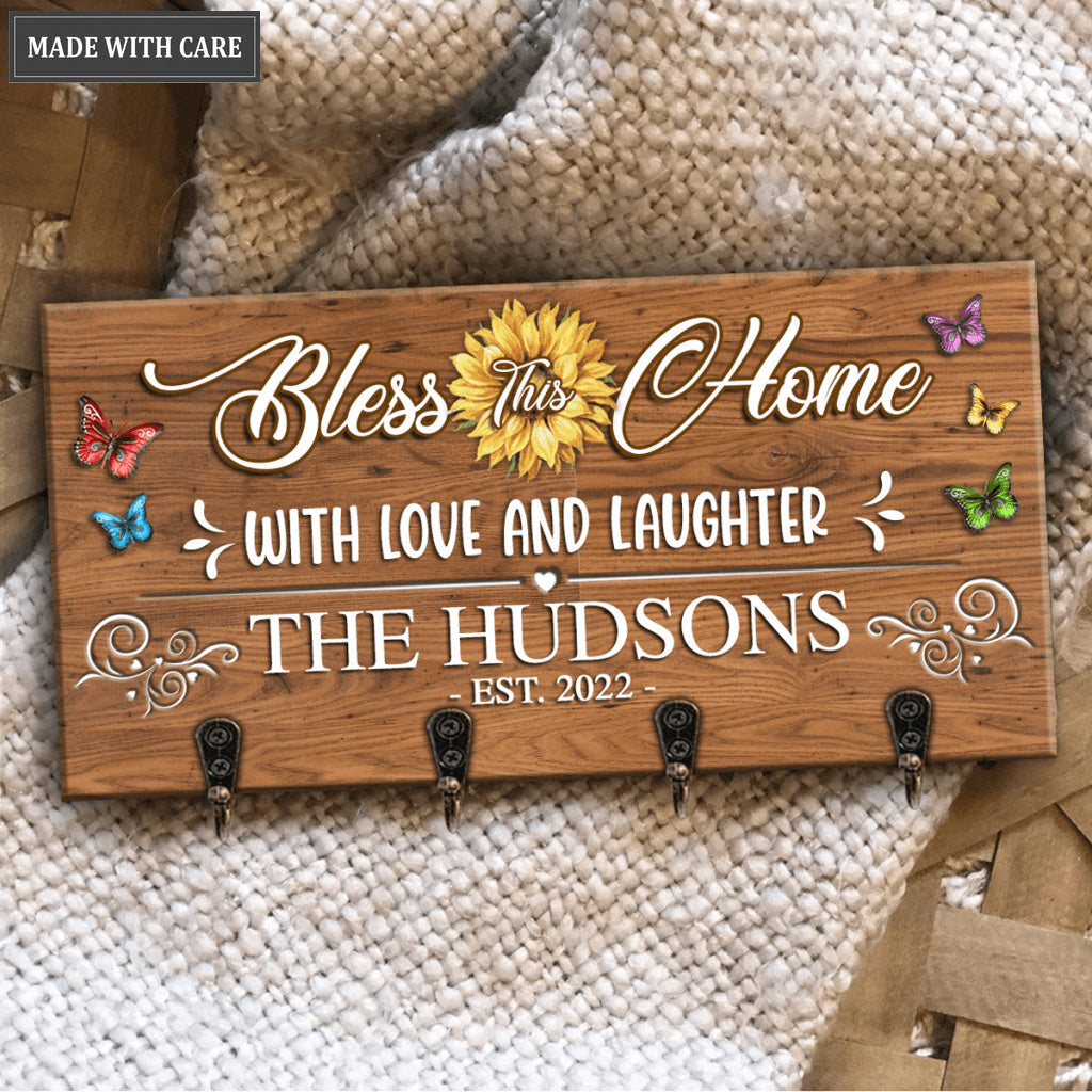 Bless This Home With Love And Laughter Personalized