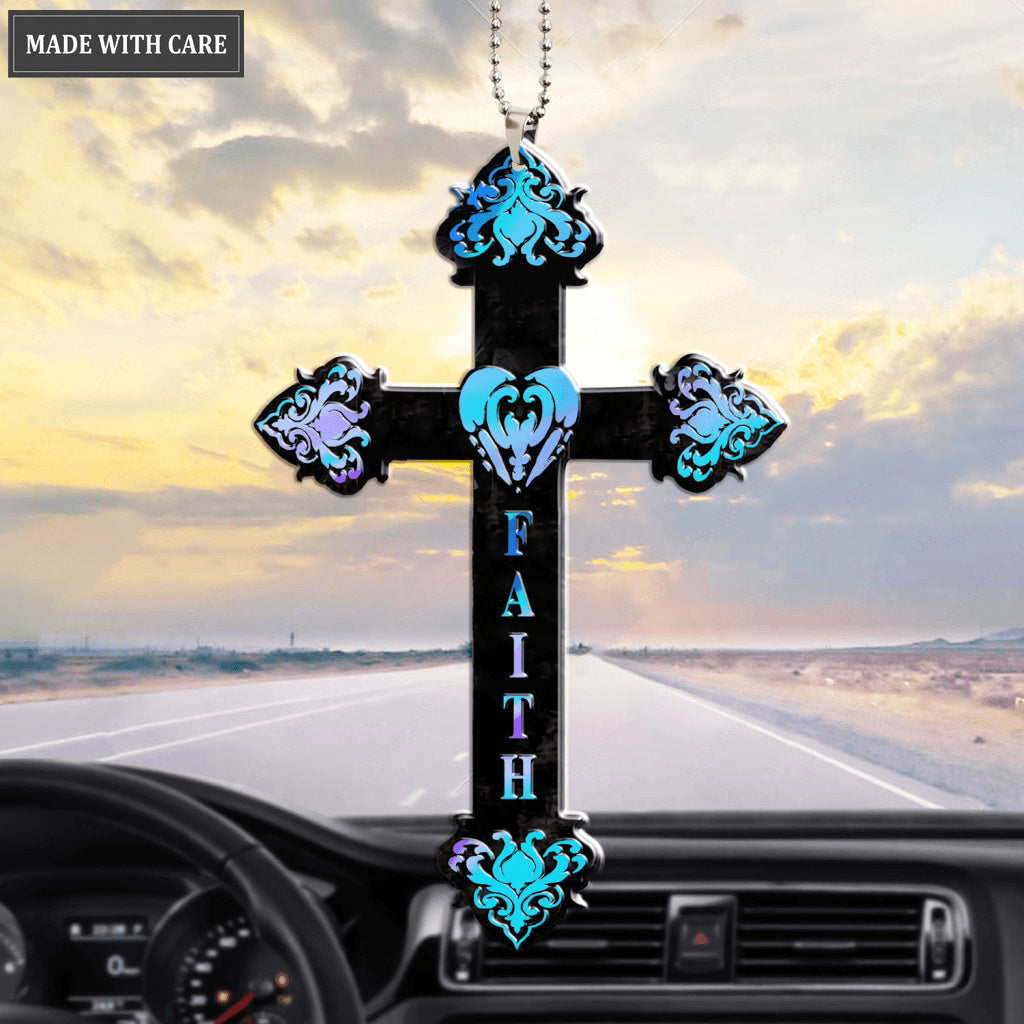 Hologram Faith Cross Ornament