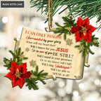 Poinsettia And Song Lyrics Ornament
