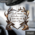 Buck And Doe With Heart God Blessed Personalized Ornament