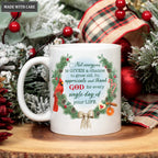 Christmas Pine Floral Frame Cardinal Thank God Everyday Mug