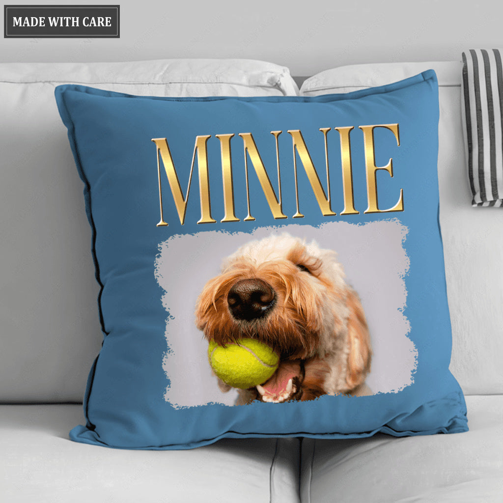 Custom Hip Hop Vintage Theme Pet Portrait Pillow - Personalized Custom Unisex Pillow