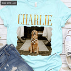 Custom Hip Hop Vintage Theme Pet Portrait Shirt - Personalized Custom Unisex T-Shirt