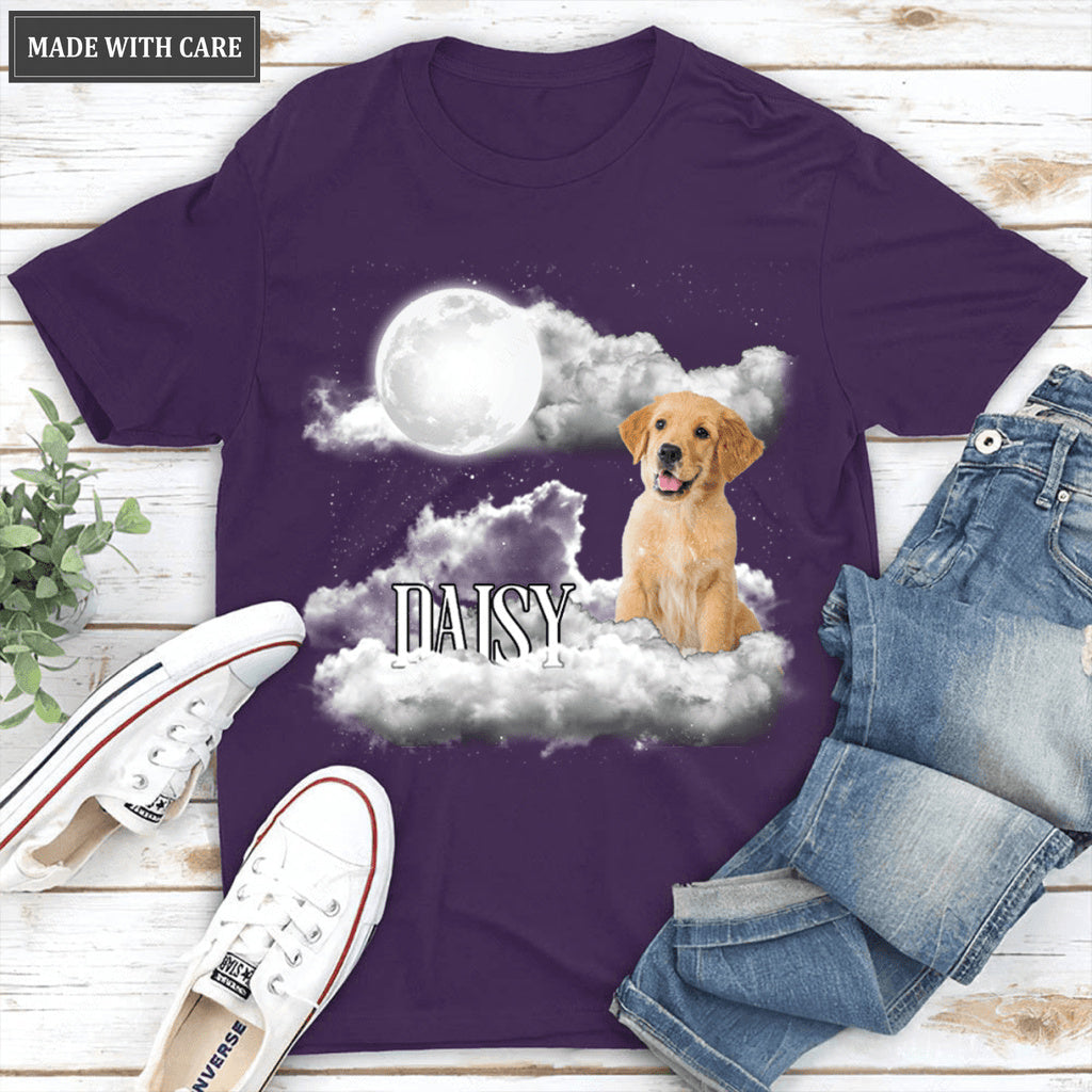 Custom Pet Portrait Shirt Go To The Moon - Personalized Custom Unisex T-Shirt