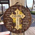 Sunflower Cross By Glory Wood Circle Sign