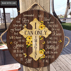 Sunflower Cross By Glory Wood Circle Sign