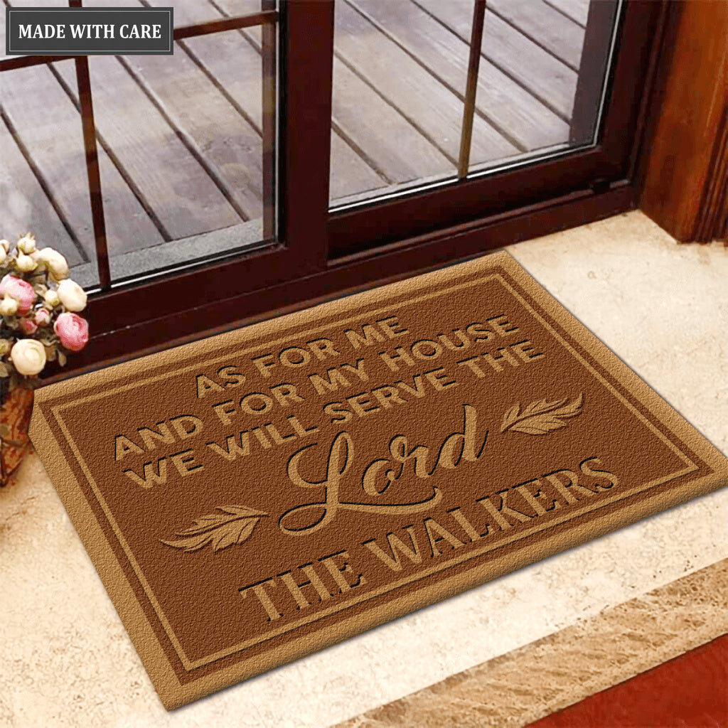 As For Me And For My House Personalized Doormat