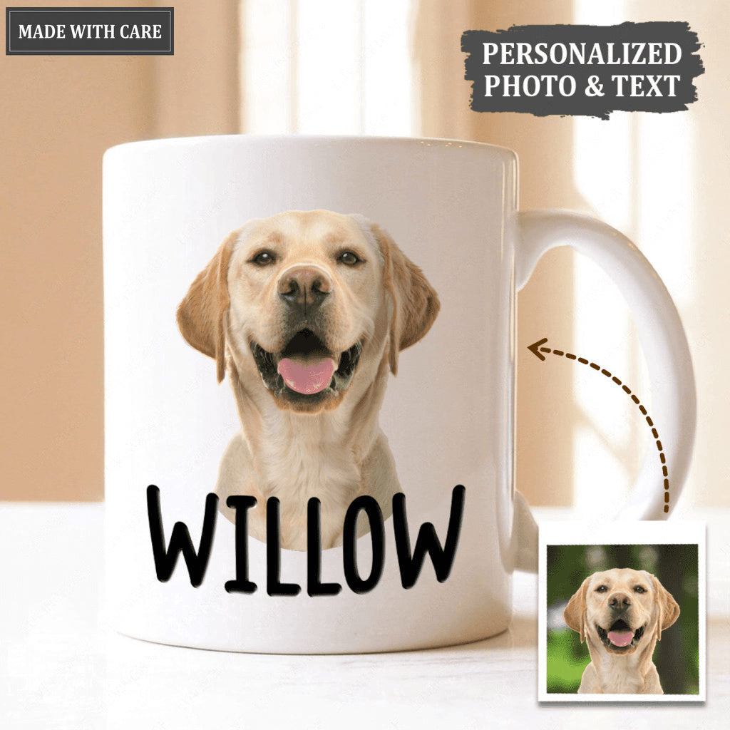 Pet Portrait Mug For Pet Lovers - Personalized Custom Pet Coffee Mug