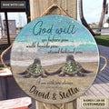 God Is Always With You Personalized Circle Sign
