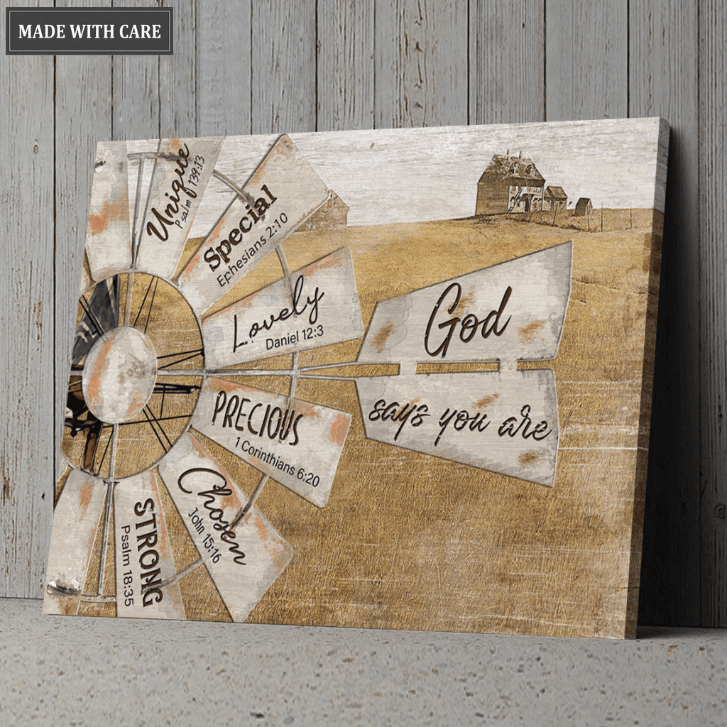 God Says You Are Windmill Wall Art