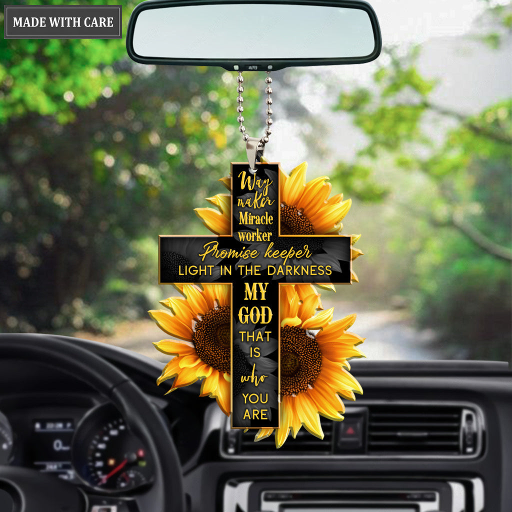 Sunflower Cross Way Maker Ornament