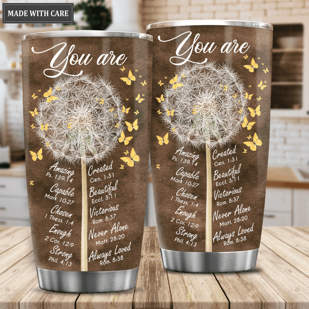 Christian Gifts For Women Tumbler, Birthday Gift For Women, Unique Christian Tumbler, Religious Gifts For Women, Inspirational Gifts For Women, Bible Verse Dandlion Faith Girl Mom