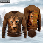 Cross Lion Crown Way Maker Miracle Worker Wool Sweatshirt