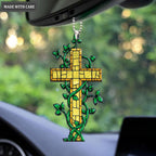 Glass Cross Ornament
