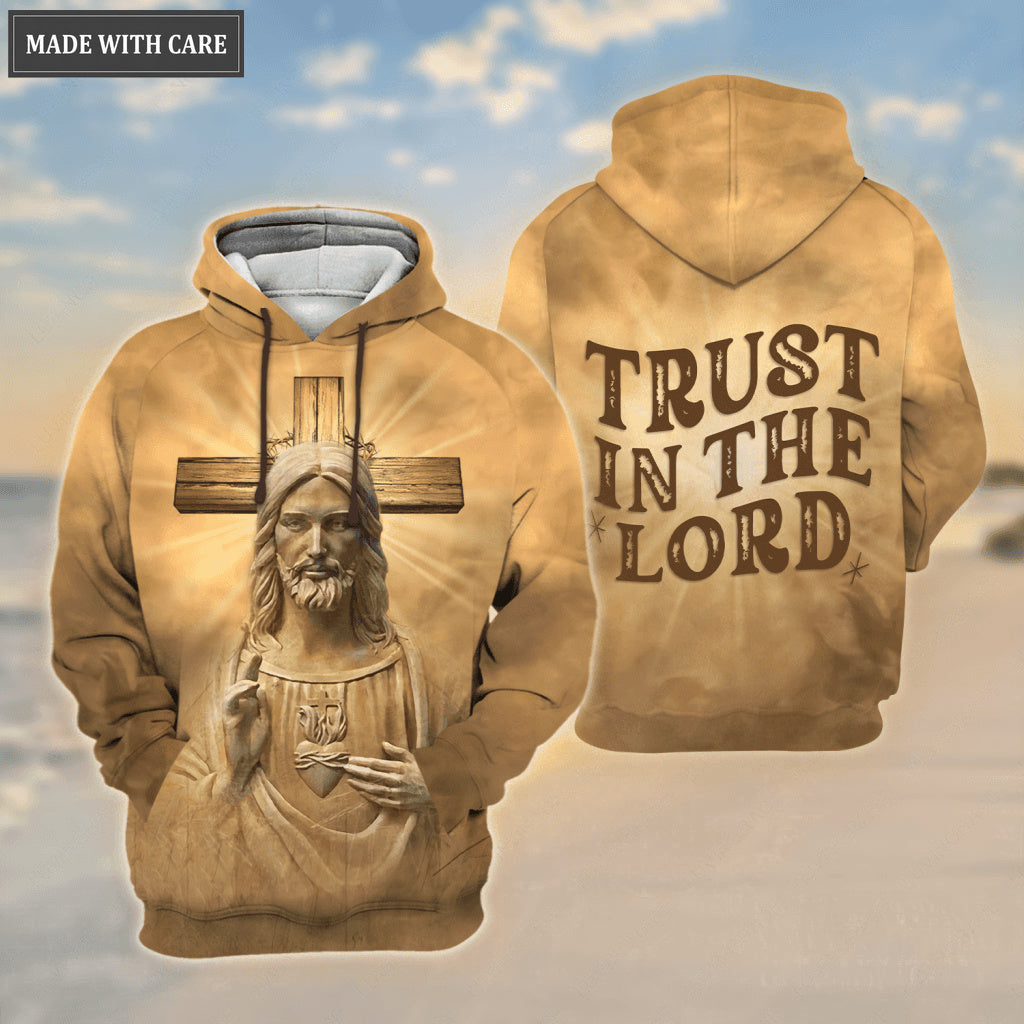 Vintage Jesus Cross Trust In The Lord Hoodie