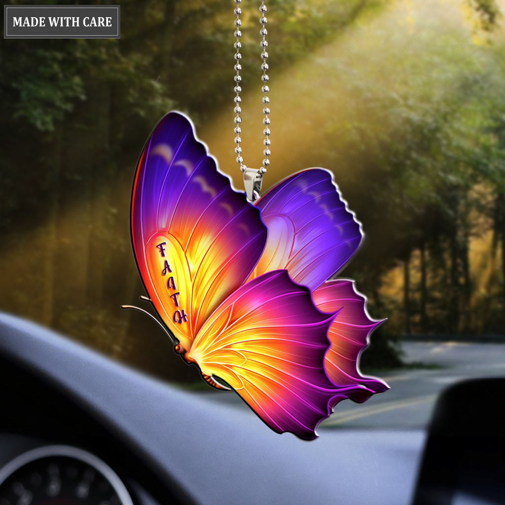 Flying Butterfly Faith Ornament