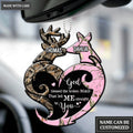 Buck And Doe Tribal Heart God Blessed Personalized Ornament