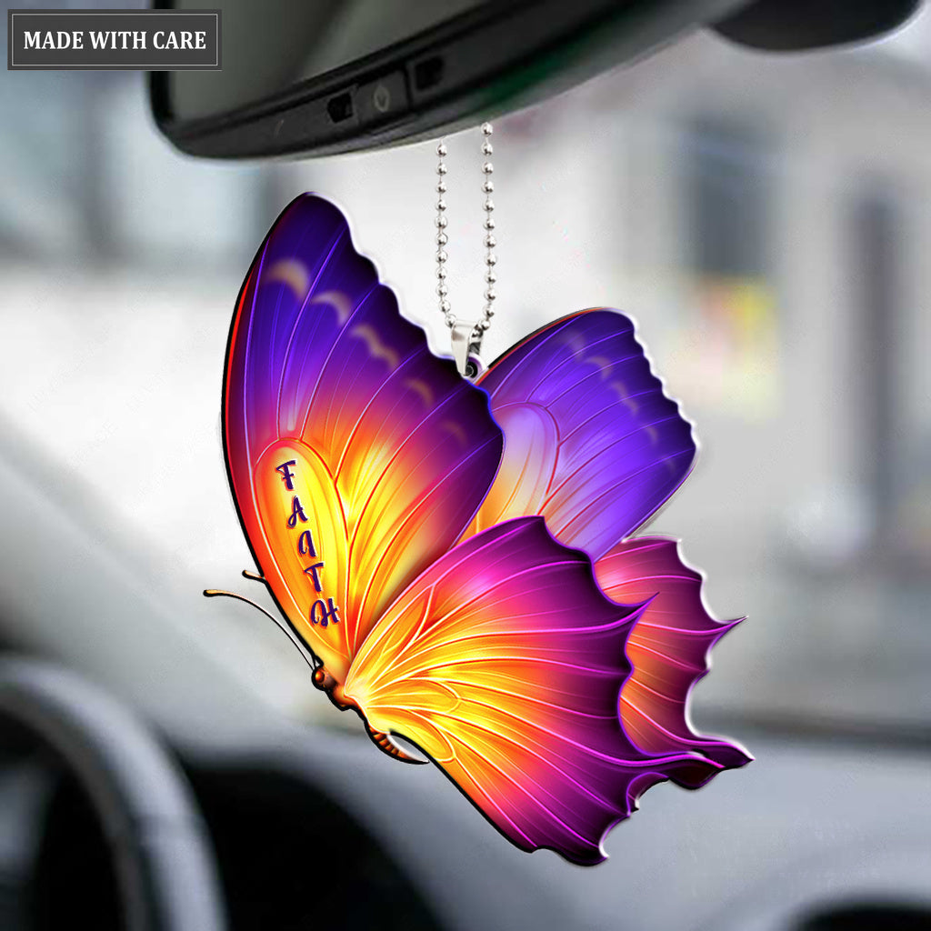 Flying Butterfly Faith Ornament