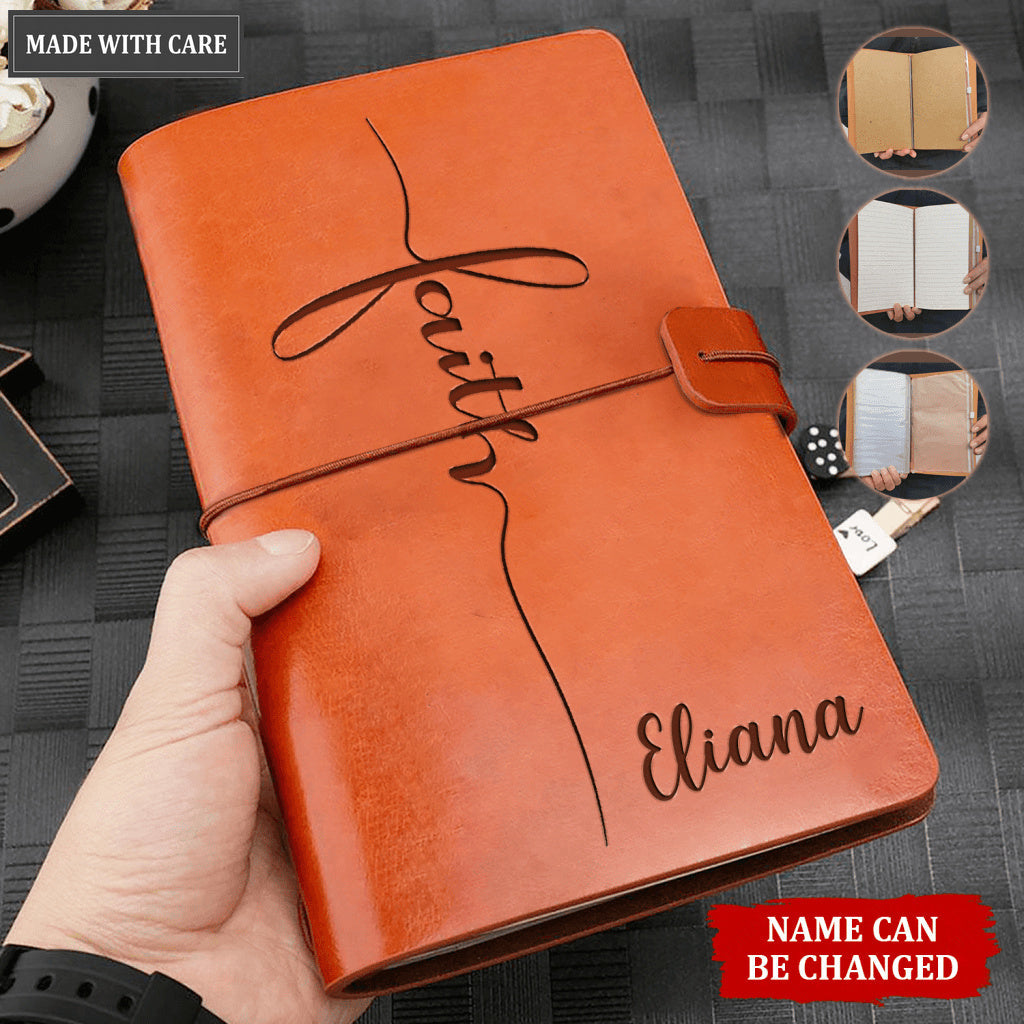 Faith Personalized Vintage Journal