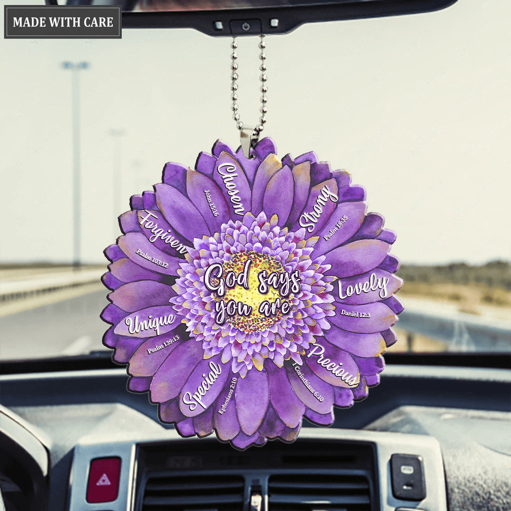 Purple Gerbera Gods Say You Are Ornament