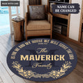 Personalized Serve The Lord Round Rug
