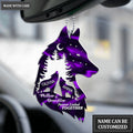 Mother And Daughter Wolf In Forest Personalized Ornament