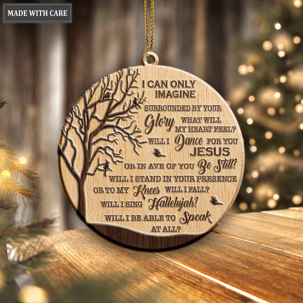Cardinals I Can Only Imagine Wood Engraved Ornaments