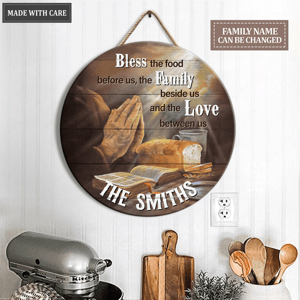 Personalized Morning Prayer Wood Circle Sign