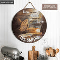 Personalized Morning Prayer Wood Circle Sign
