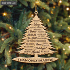 Christmas Pine I Can Only Imagine Wood Engraved Ornaments