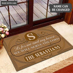 Printfamily M30 Decorative Monogram Collection As For My House Personalized Doormat