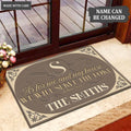 Printfamily M32 Decorative Monogram Collection As For My House Personalized Doormat