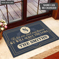 Printfamily M34 Elegant Monogram Collection As For My House Personalized Doormat