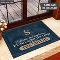 Printfamily M38 Elegant Monogram Collection As For My House Personalized Doormat