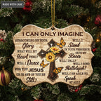 Sunflower Butterfly Jesus Cross I Can Only Imagine Ornaments