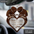 Lunvingrace M16 Elephant Couple God Blessed Personalized Ornament